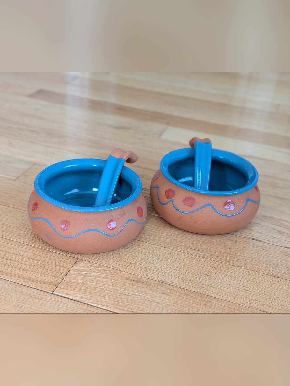 Himark Terracotta Portugal Soup Bowls And Ladels Set Of Two